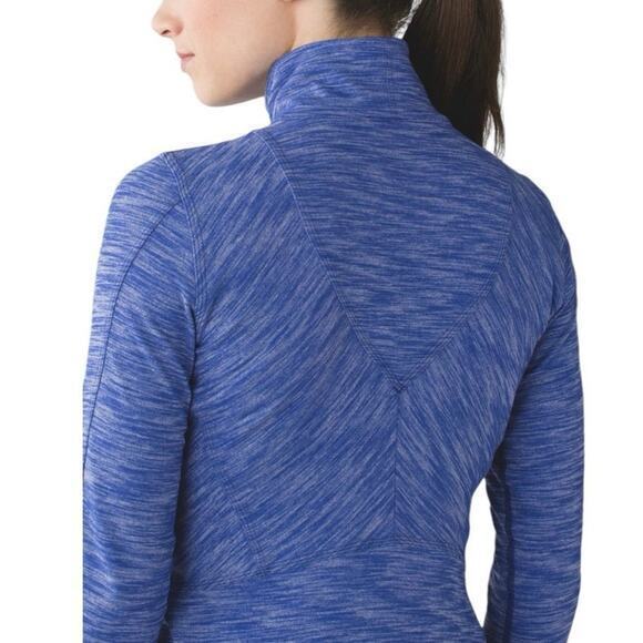 Lululemon Kanto Catch Me 1/2 Zip Heathered Sapphire Blue Size 8 - Picture 4 of 16